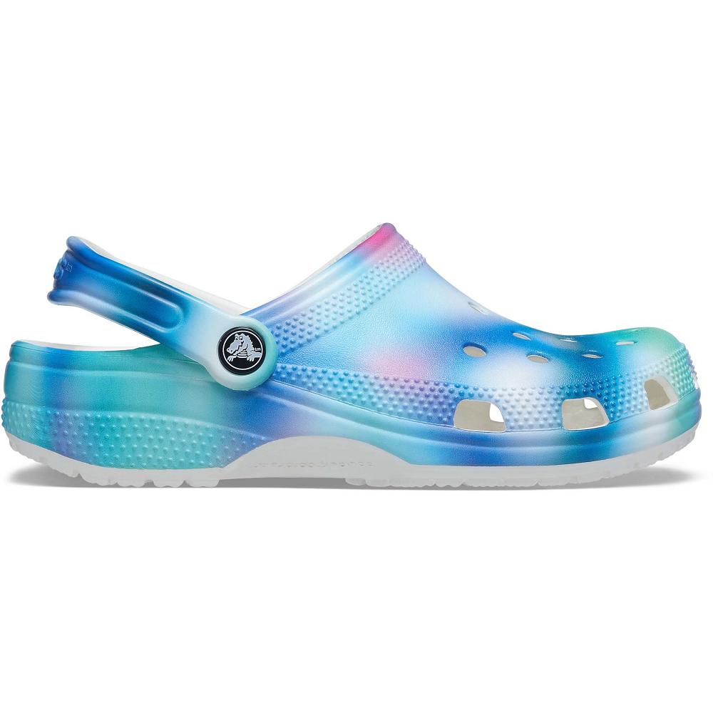 Blue / Multi Women's Crocs Classic Solarized Clogs | NZ 0135TCEV